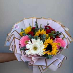 Ramo girasol y gerberas mixto - 10